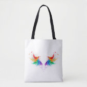 Fluffy Rainbow Wings Tote Bag (Voorkant)