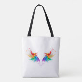 Fluffy Rainbow Wings Tote Bag (Achterkant)