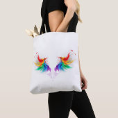 Fluffy Rainbow Wings Tote Bag (Dichtbij)