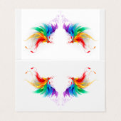 Fluffy Rainbow Wings Visitekaartje (Buitenkant ongevouwen)