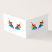 Fluffy Rainbow Wings Visitekaartje (Buitenkant)