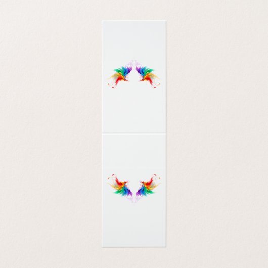 Fluffy Rainbow Wings Visitekaartje (Buitenkant ongevouwen)