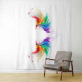 Fluffy Rainbow Wings Wandkleed (In situ)