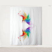 Fluffy Rainbow Wings Wandkleed (Voorkant)
