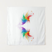 Fluffy Rainbow Wings Wandkleed (Voorkant (horizontaal))