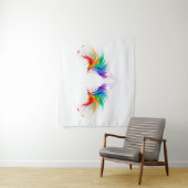 Fluffy Rainbow Wings Wandkleed (In situ)