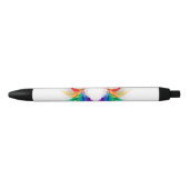 Fluffy Rainbow Wings Zwarte Inkt Pen (Voorkant)