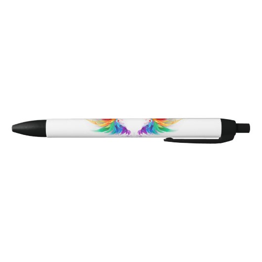 Fluffy Rainbow Wings Zwarte Inkt Pen (Bodem)