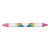 Fluffy Rainbow Wings Zwarte Inkt Pen (Voorkant)