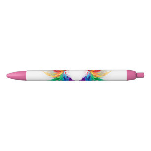 Fluffy Rainbow Wings Zwarte Inkt Pen