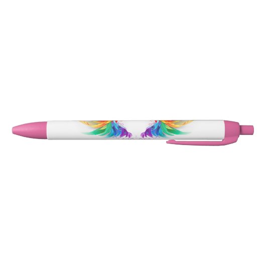Fluffy Rainbow Wings Zwarte Inkt Pen (Bodem)