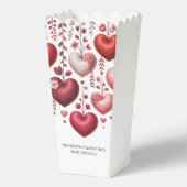 Fluffy Red Floral Heart Baby Shower Bedankdoosjes (Voorkant)