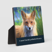 Fluffy Red Fox met Friendship Quote Fotoplaat (Voorkant)