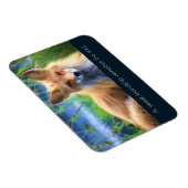 Fluffy Red Fox met Friendship Quote Magneet (Rechterzijde)
