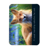 Fluffy Red Fox met Friendship Quote Magneet (Verticaal)