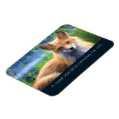 Fluffy Red Fox met Friendship Quote Magneet (Linkerzijde)