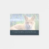 Fluffy Red Fox met Friendship Quote Post-it® Notes (Voorkant)