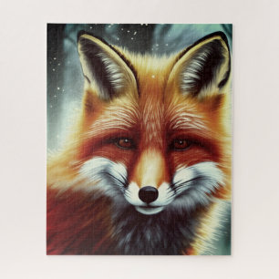 Fluffy Red Fox Portret Legpuzzel