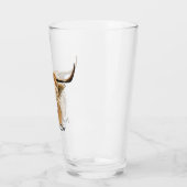 Fluffy Red Highland Koe Originele digitale kunst Glas (Links)