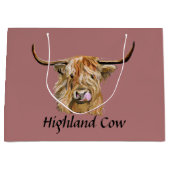 Fluffy Red Highland Koe Originele digitale kunst  Groot Cadeauzakje (Voorkant)