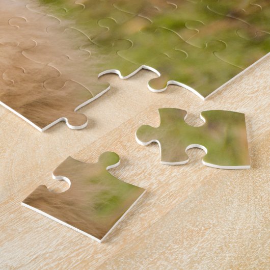 Fluffy Red Lionhead Bunny Rabbit Legpuzzel (Zijkant)