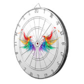 Fluffy Regenboog Vleugels Dartbord (Voorkant Rechts)