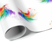 Fluffy Regenboogvleugels Cadeaupapier (Rol Hoek)