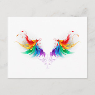 Fluffy Regenboogvleugels Informatiekaartje