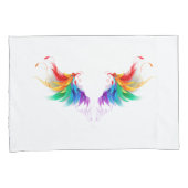 Fluffy Regenboogvleugels Kussensloop (Voorkant-Rechts)
