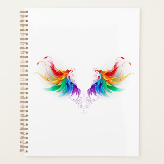 Fluffy Regenboogvleugels Planner (Voorkant)