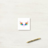 Fluffy Regenboogvleugels Post-it® Notes (Op bureau)