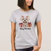 Fluffy Rendier - Bichon Frise hond T-shirt (Voorkant)