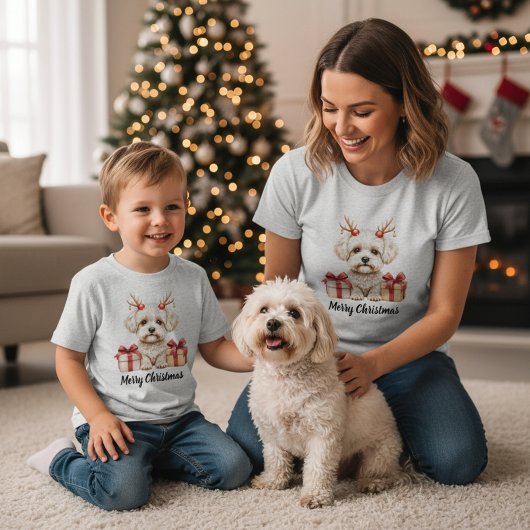 Fluffy Rendier - Bichon Frise hond T-shirt