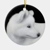 Fluffy Samoyed Dog Ornament (Voorkant)