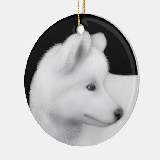 Fluffy Samoyed Dog Ornament (Links)