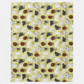 Fluffy Schapen en Lammetjes Patroon Fleece Deken (Voorkant)