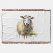 Fluffy schapen in de weide deken (Voorkant)