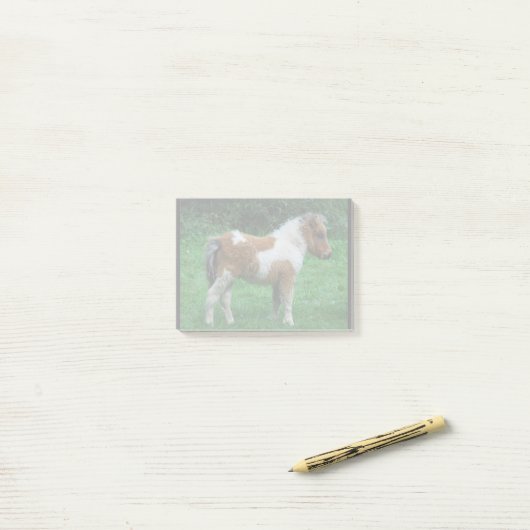 Fluffy Schattig dartmoor-Pony Post-it® Notes (Op bureau)