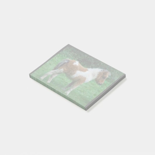 Fluffy Schattig dartmoor-Pony Post-it® Notes (Schuin)