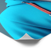 Fluffy & Schattige – grillige konijnenkop artwork Poster (Hoek)