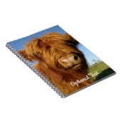 Fluffy Scottish Highland Koe - Blue Sky Notitieboek (Rechterzijde)