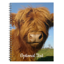 Fluffy Scottish Highland Koe - Blue Sky Notitieboek
