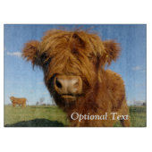 Fluffy Scottish Highland Koe - Blue Sky Snijplank (Voorkant)