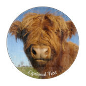 Fluffy Scottish Highland Koe - Blue Sky Snijplank (Voorkant)