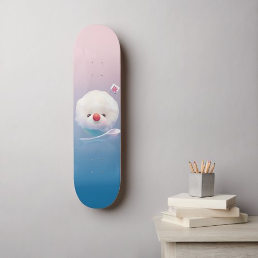 Fluffy Shaved Ice Skateboard (Muurkunst)