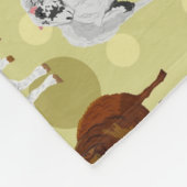 Fluffy Sheep and Lambs Pattern Fleece Deken (Hoek)