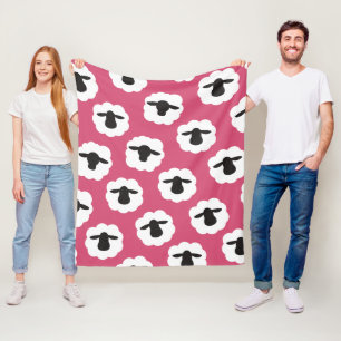 Fluffy Sheep Fibre Love Knit Crochet Fleece Deken