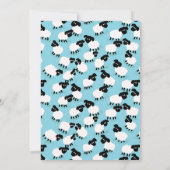 Fluffy Sheep op Baby Blue Kaart (Achterkant)