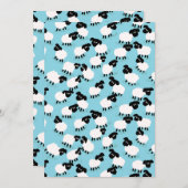 Fluffy Sheep op Baby Blue Kaart (Voorkant / Achterkant)
