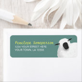 Fluffy Sheep Return-adreslabels Etiket (Insitu)